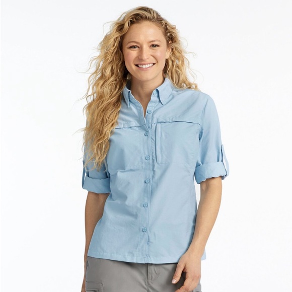 LL Bean Tropicwear Shirt, Long-Sleeve hiking - Picture 1 of 8